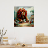 Chinees foo lion (34) poster (Keuken)