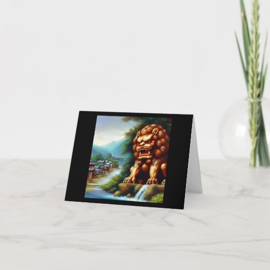 Chinees foo lion (36) kaart (Voorkant)