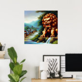 Chinees foo lion (36) poster (Thuiskantoor)