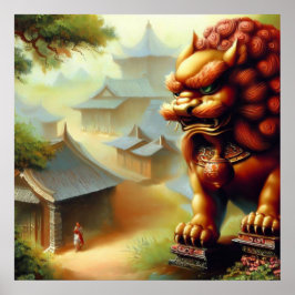 Chinees foo lion (3) poster