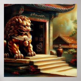 Chinees foo lion (6) poster