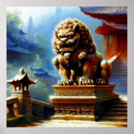 Chinees foo lion (7) poster