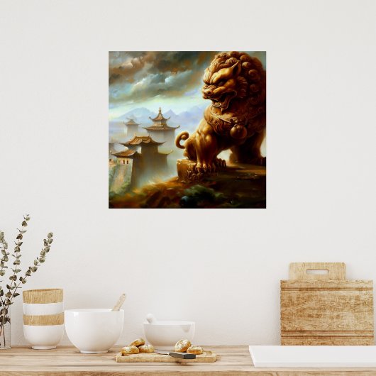 Chinees foo lion (9) poster (Keuken)