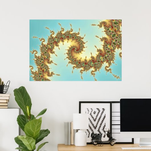 Chinees - Fractaal Poster (Thuiskantoor)