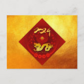 Chinees FU Geluk lantaarn Dragon Jaar groet HPc Feestdagenkaart (Voorkant)