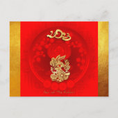 Chinees FU Luck Luck Lantron Rabbit Year begroetin Feestdagenkaart (Voorkant)