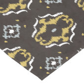 Chinees geelbruin ikattribaal patroon korte tafelloper (Hoek)