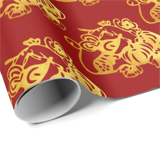 Chinees gehakt papier met gouden vetjes met fruit (Rol Hoek)