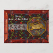Chinees Gelukkig Jaar van het Konijn 新年快乐 Feestdagenkaart (Voorkant)