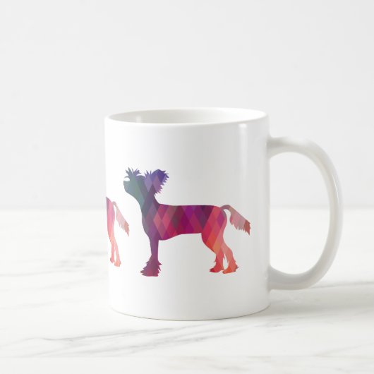 Chinees Geometrisch Patroon Silhouette Koffiemok (Rechts)