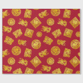 Chinees gevierd omslagpapier cadeaupapier (Vlak)