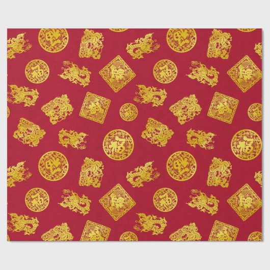 Chinees gevierd omslagpapier cadeaupapier (Vlak)