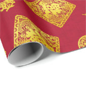 Chinees gevierd omslagpapier cadeaupapier (Rol Hoek)