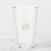 Chinees Golden Symbol Nieuw jaar 2019 Glass Glas (Achterkant)