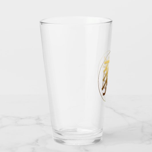 Chinees Golden Symbol Nieuw jaar 2019 Glass Glas (Rechts)