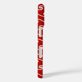 Chinees golfpatroon - wit op diep rood Case-Mate iPhone case (Achterkant / Rechts)