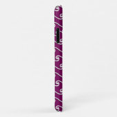 Chinees golfpatroon - wit op eigeenpaarse achtergr Case-Mate iPhone case (Achterkant/rechts)