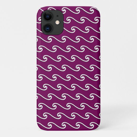 Chinees golfpatroon - wit op eigeenpaarse achtergr Case-Mate iPhone case (Achterkant)