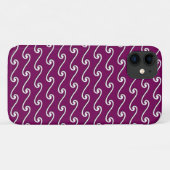 Chinees golfpatroon - wit op eigeenpaarse achtergr Case-Mate iPhone case (Achterkant (horizontaal))