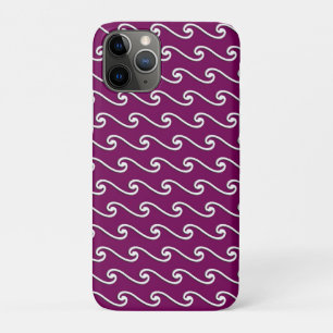 Chinees golfpatroon - wit op paars van aubergines Case-Mate iPhone case