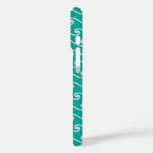 Chinees golfpatroon - wit op pauw blauw Case-Mate iPhone case (Achterkant / Links)