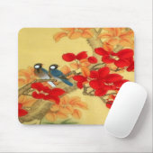 Chinees goud en rode Floral Muismat (Met muis)