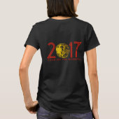 Chinees Goud Papercut Rooster Jaar 2017 Jas T-shirt (Achterkant)