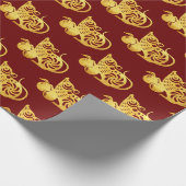 Chinees Goud papier gesneden Rat met fruit 2 Nieuw (Hoek)