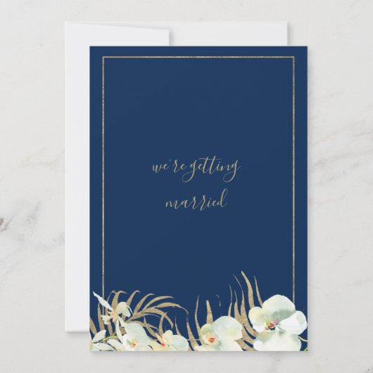 Chinees goudbruine goudbruine orchidee kaart (Achterkant)