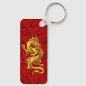 Chinees gouden draak Sleutelhanger (Achterkant)