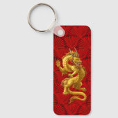 Chinees gouden draak Sleutelhanger (Voorkant)
