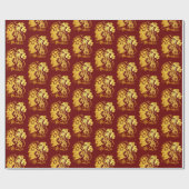 Chinees goudpapier met grafiek 2 Nieuw jaar W Cadeaupapier (Vlak)