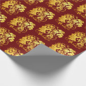 Chinees goudpapier met grafiek 2 Nieuw jaar W Cadeaupapier (Hoek)