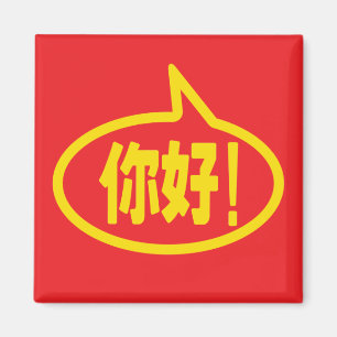 Chinees Hallo! 你 好! Ni Hao. Magneet
