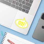 Chinees Hallo! 你 好! Ni Hao. Sticker (Laptop met iPhone)
