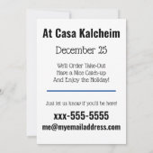 Chinees Hanukkah afhaalmenu uitnodiging (Achterkant)