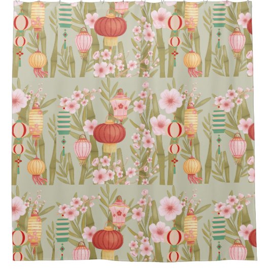 Chinees het verfraaien douchegordijn (Voorkant)