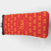 Chinees Hoesje van het monogram Golfhoofd