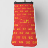 Chinees Hoesje van het monogram Golfhoofd Golfheadcover (Draai 90)
