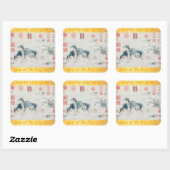 Chinees Hond Custom Jaar Schilderen Zodiac Verjaar Vierkante Sticker (Vel)