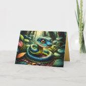 Chinees Hout Slang Jaar 2025 HGC Feestdagen Kaart (Achterkant)