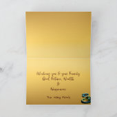 Chinees Hout Slang Jaar 2025 HGC Feestdagen Kaart (Binnen)