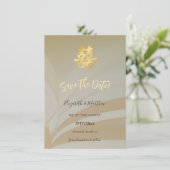 Chinees Huwelijk Abstracte Kunst sparen de datum Save The Date (Staand voorkant)