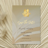Chinees Huwelijk Abstracte Kunst sparen de datum Save The Date