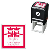 Chinees Huwelijk Dubbel Geluk DIY Bridal Zelfinktende Stempel (In situ)