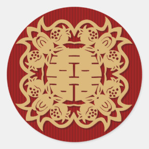 Chinees huwelijk dubbel geluk rode stickers