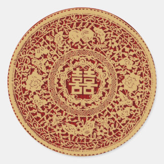 Chinees huwelijk dubbel geluk stickers