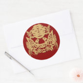 Chinees huwelijk dubbel gelukspatroon stickers (Envelop)