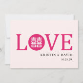 Chinees huwelijksbanket kaart (Voorkant)