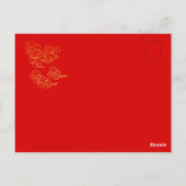 Chinees ideogram voor goed Luck Ox Year Briefkaart (Achterkant)